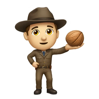 Nut inspector holding a nut sticker