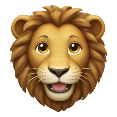 Lion smiling sticker