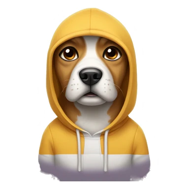 Dog with an Hoodie and a cap  sticker