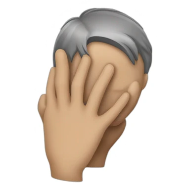 guy double face palm sticker