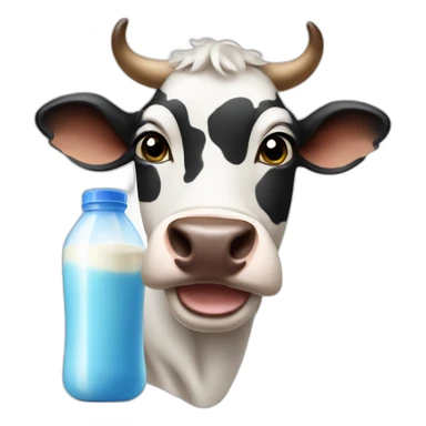 Cow doing milk  sticker
