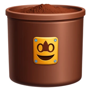 container of cocoa powder sticker