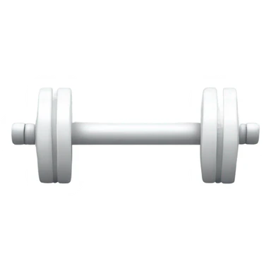 Long dumbbell white gym bar sticker