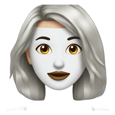 Beauty girl with mask sticker