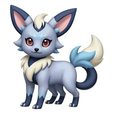 Pastel Absol-Zorua-Umbreon-fusion (full body) sticker