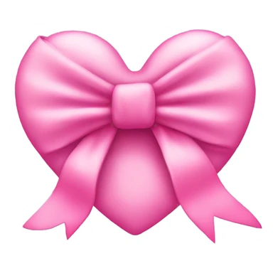 Pink bow heart sticker