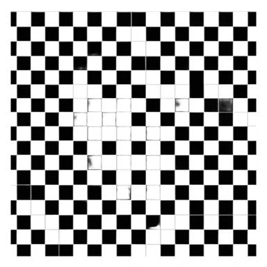 pure 8x8 checkerboard pattern with alternating black and white squares only, absolutely nothing else sticker