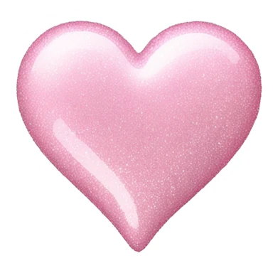 glittery pastel pink heart sticker