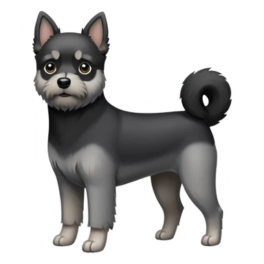 miniature schnauzer schipperke mix sticker