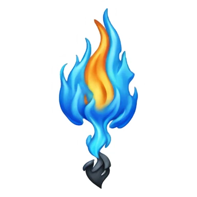 iOS blue fire  sticker