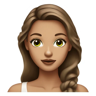 Beautiful green eyed model with brown hair, beige skin, with a wine, with a makeup  sticker