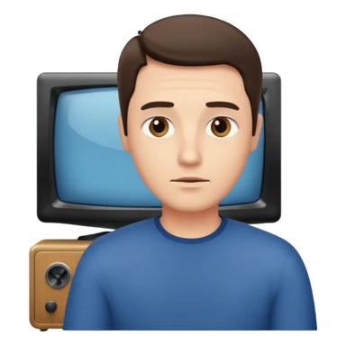 Televizyon izleyen adam sticker