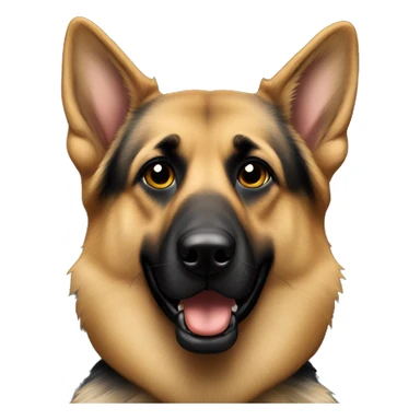 german shepard with all black face and missing an eye sticker