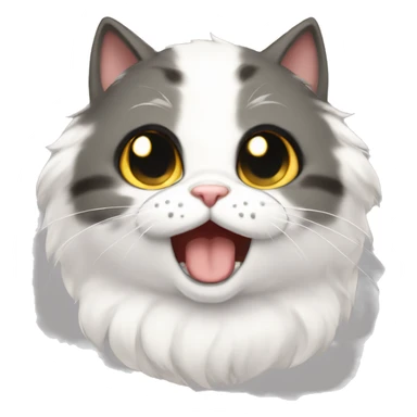:3 Chibi cat anime face sticker