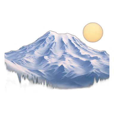 Snowy-mountain-mt-mount-rainier sticker