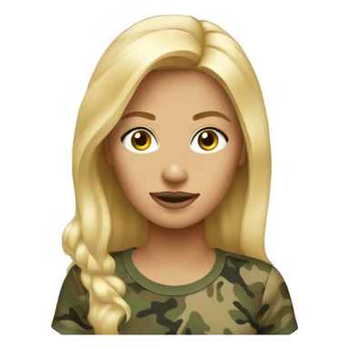 Camo blondie sticker