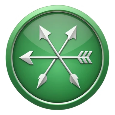 Arrow symbol in green circle  sticker