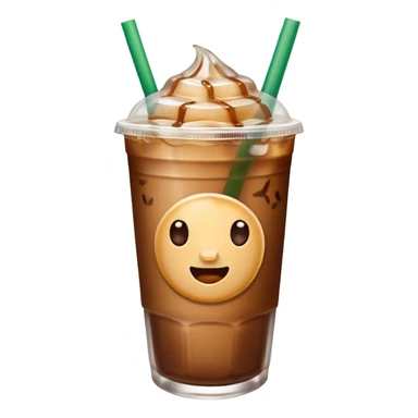 Starbuck ice coffee with ice cubes sticker
