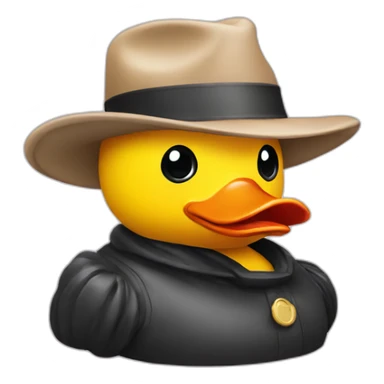 rubber duck with hat sticker