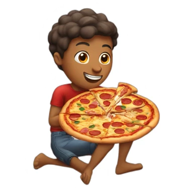 pizza eating pizza sticker
