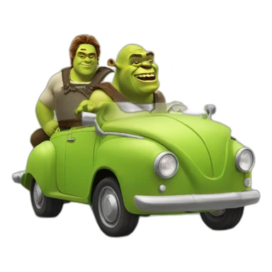 shrek with wolkswagen sticker