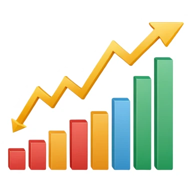 Cash flow with arrow sticker