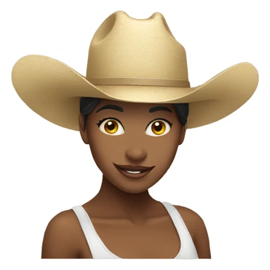 Hat face texas dancer for a logo sticker