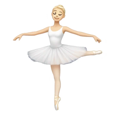 White ballerina dancing sticker