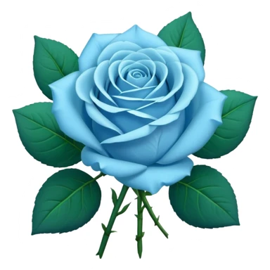 bouquet of light blue roses with green leaves sticker