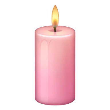 Pastel pink candle sticker