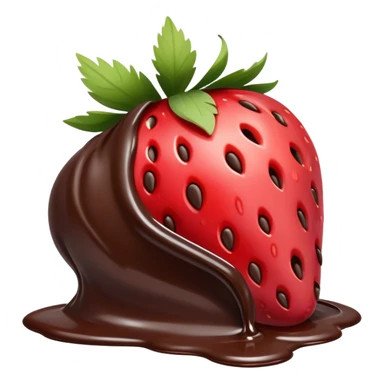 strawberries in melted chocolate sticker