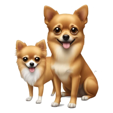 A Chihuahua and Pomeranian Brown ran sticker