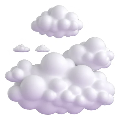 a person flying, entirely made of small very white fluffy convex clouds, minimalist, airy sticker