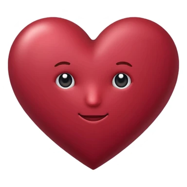 Genera un corazón color vinotinto sticker