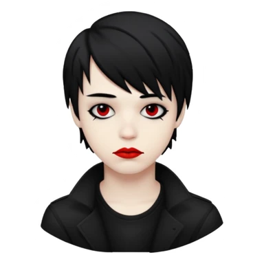 Emo boy with red lipstick  sticker