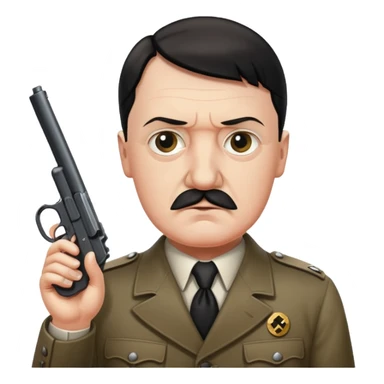 Hitler with Gun sticker