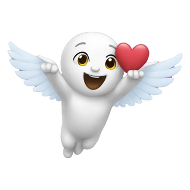 Flying hearts sticker