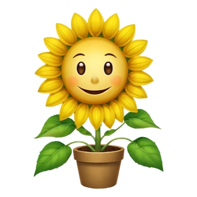 An exact  picture of the sunflower from Plants vs. Zombies sticker