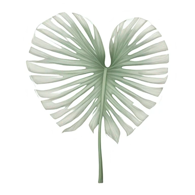 White heart palm sticker