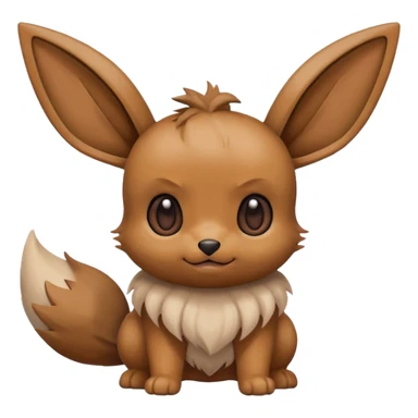 Eevee de Pokémon con expresión de resignación, cubriéndose la cara con la pata, estilo emoji divertido sticker
