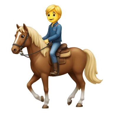 Boy sur un cheval sticker