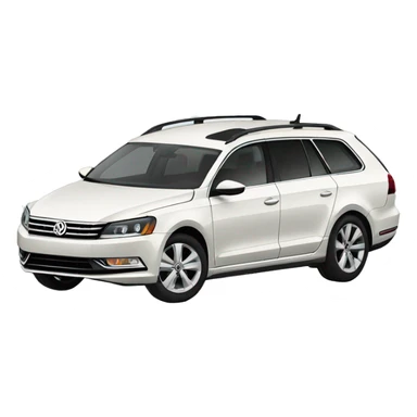 2014 white volkswagen passat wagon sticker