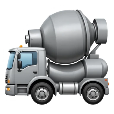Illustrate a cement mixer truck with a rotating drum on the back. sticker