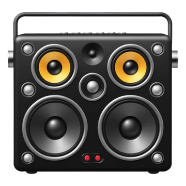 a speaker with eyes and buttons like dj box sticker