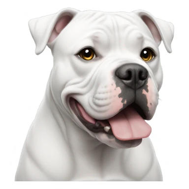 american bully white with grey sticker