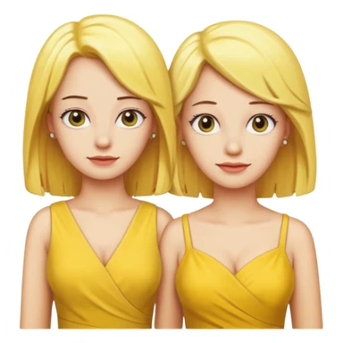 Simpson women with yellow hair and yellow dress sticker