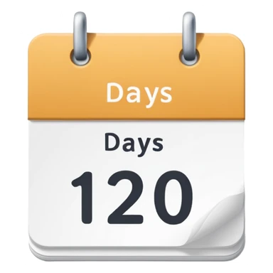 calendar with the text '2 days' sticker