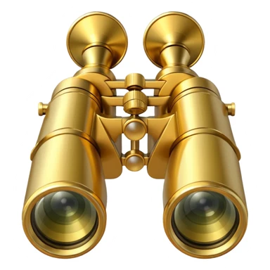 gold binoculars with BIG lenses sticker