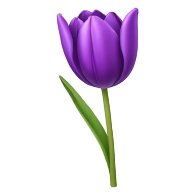 Create a emoji of a purple tulip flower  sticker