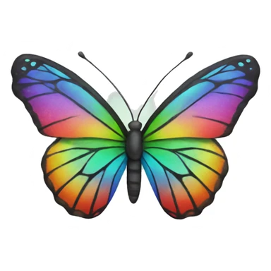 Rainbow butterfly sticker